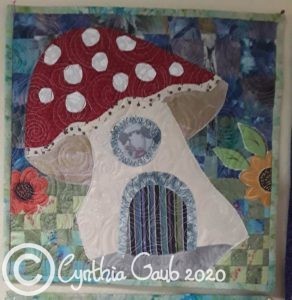 mushroom house collage